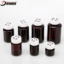 Pet Black Amber Color Pills Tablets Capsules Vitamin Bottles With Child Resistant Cap